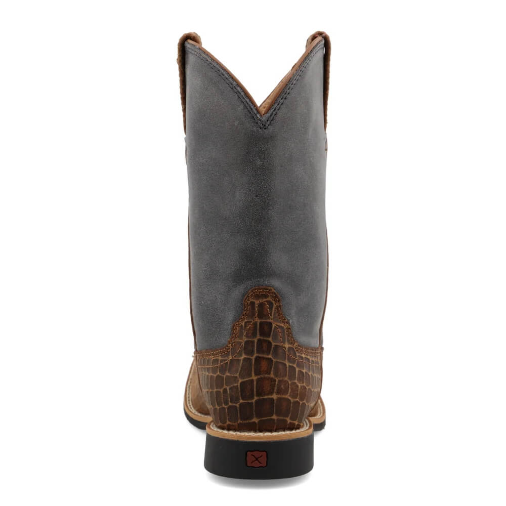 Twisted X Kids Western Top Hand Boots Chocolate & Dusty blue - YTH0017