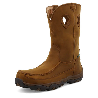 Twisted X Mens 11" Work Pull On Hiker Boots Brown - MHKBCW1