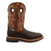 Twisted X Mens Cell-Stretch 12" Western Work Boots Smokey Chocolate - MXBAW02