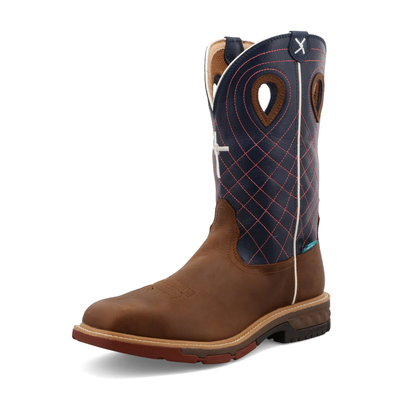 Twisted X Mens Cellstretch 12" Leather Boots Mocha
