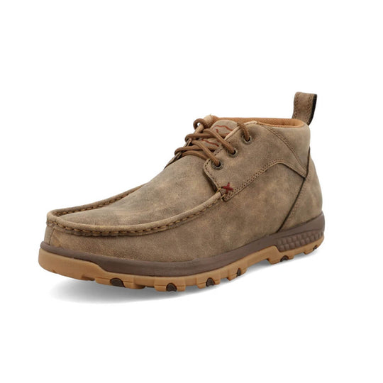 Twisted X Mens Chukka Driving Moc Shoes Bomber Brown display picture 2