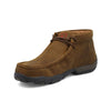 Twisted X Mens Work Chukka Driving Moccasin Shoes Distressed Saddle - MDMST01