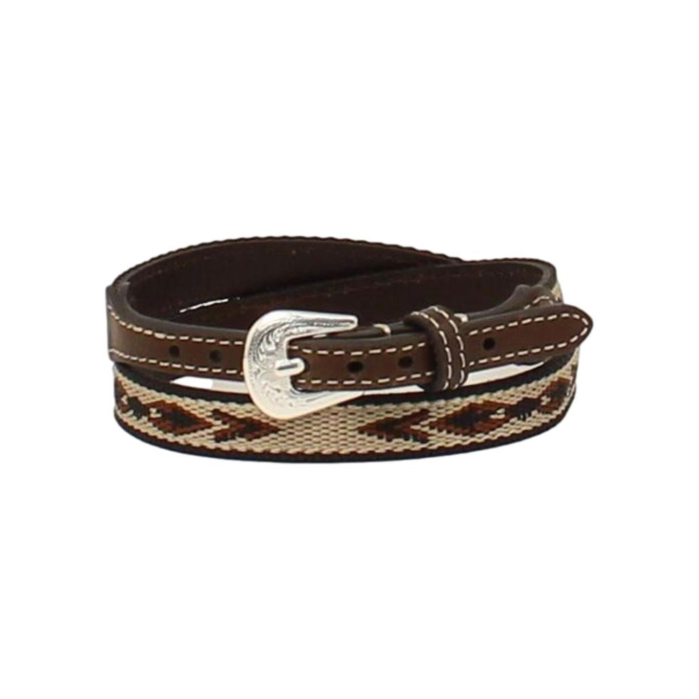 Twister Brown Southwestern Ribbon Leather Hatband