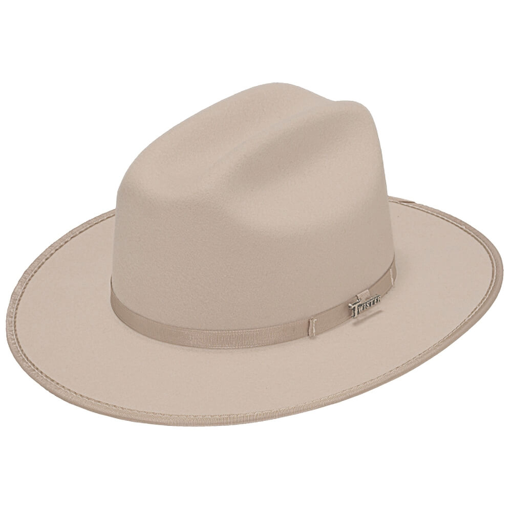 Twister Mens 3X Troubadour Felt Hat Silverbelly - T75502277