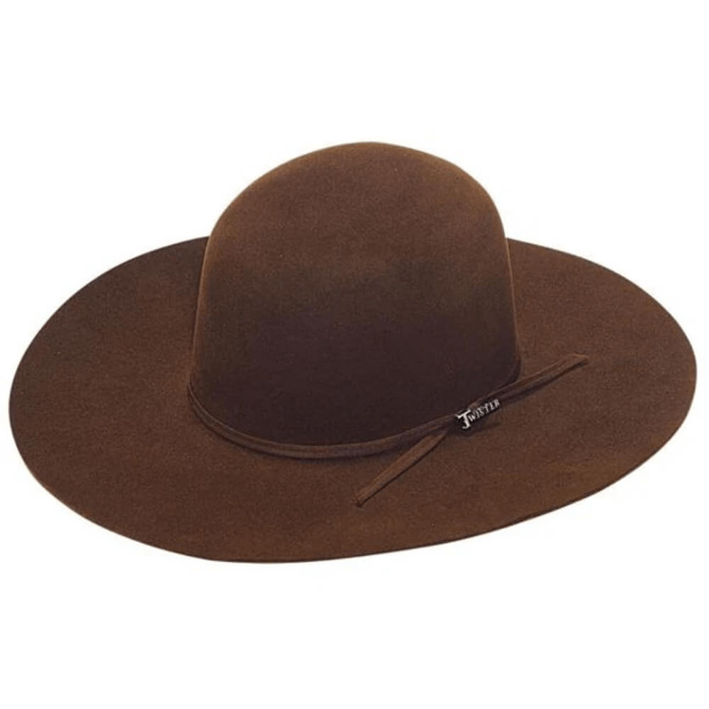 Twister Mens 6X Open Cord Felt Hat Brown - T7635802