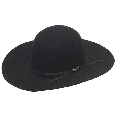 Twister Mens 6X Open Crown Felt Hat Black