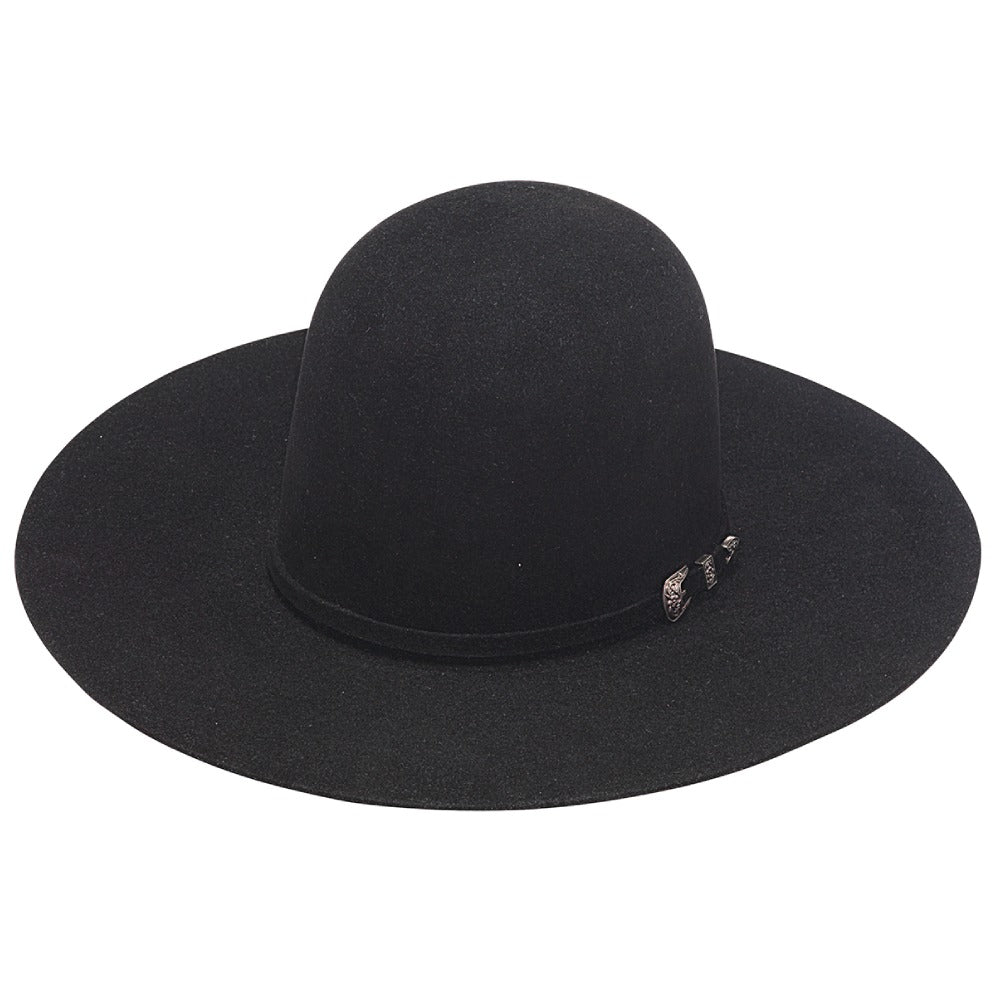 Twister Mens 6X Open Crown Felt Hat Black