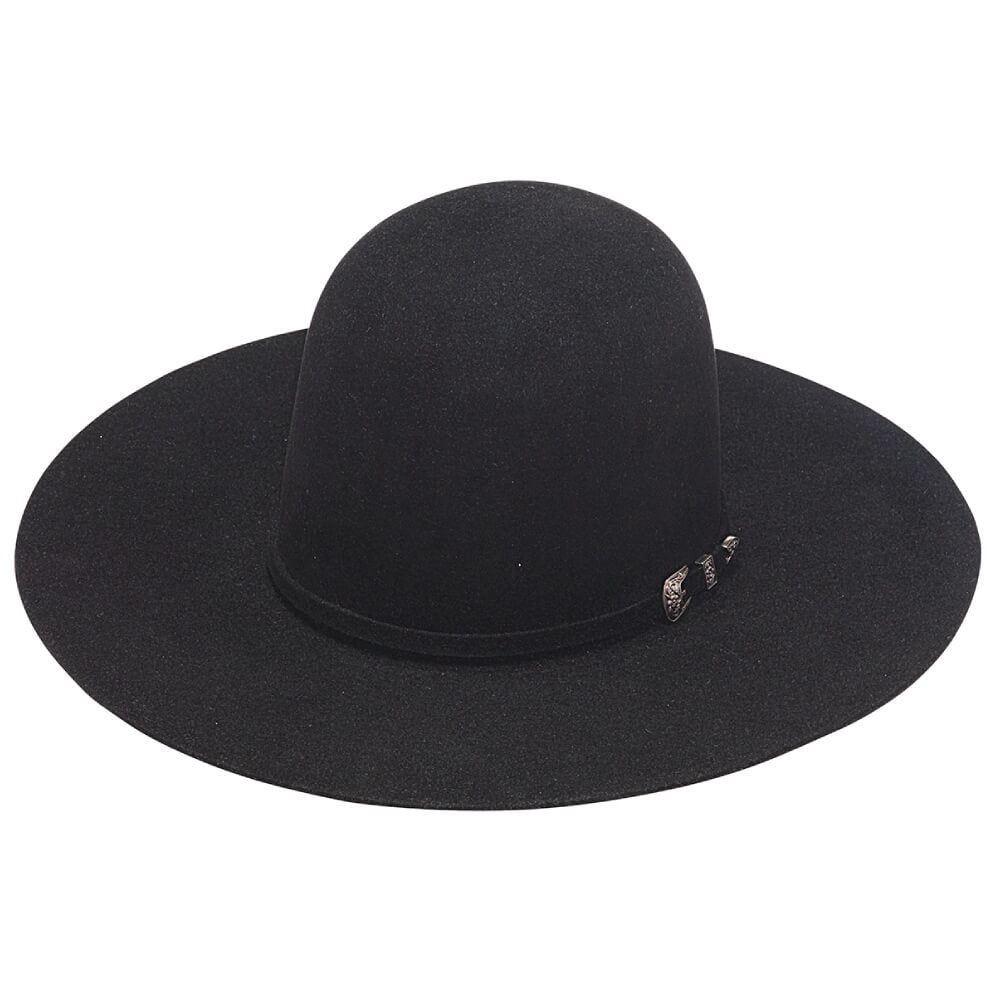 Twister Mens 6X Open Crown Felt Hat Black - T7636001