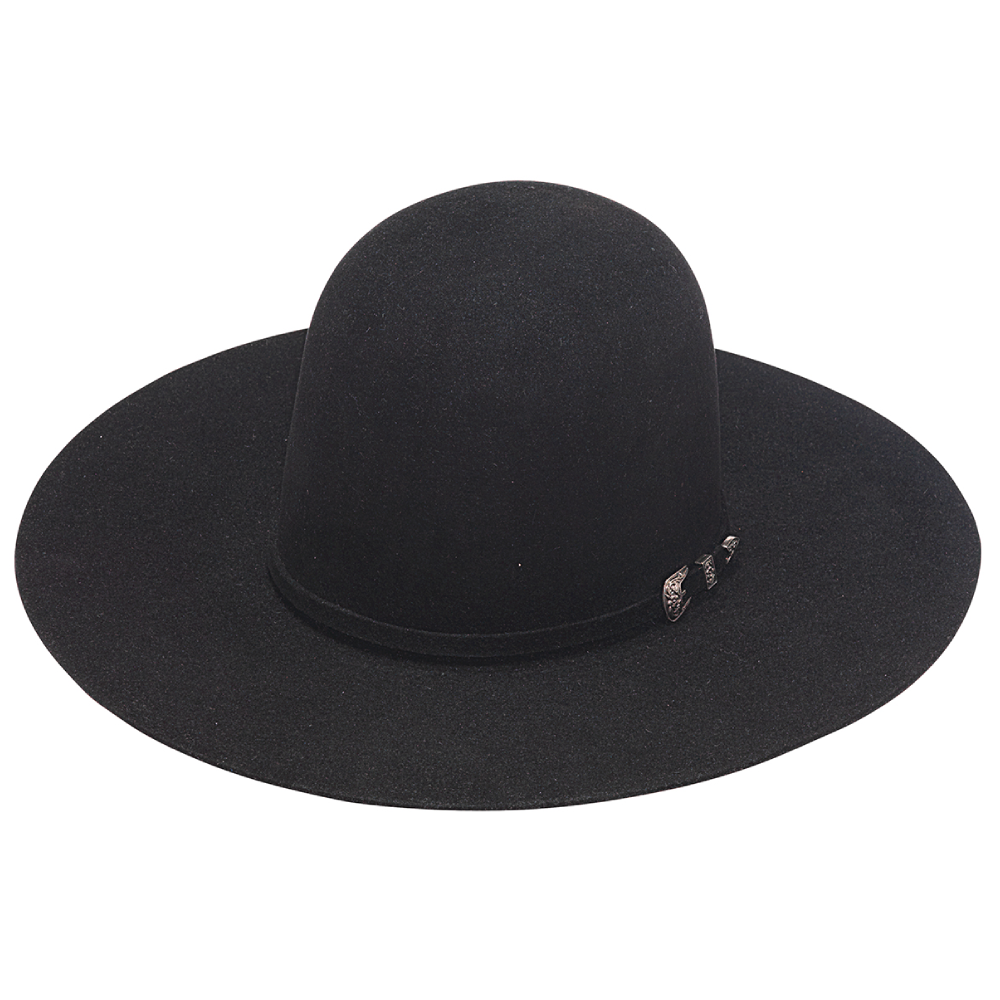 Twister Mens 6X Open Crown Felt Hat Black - T7636001