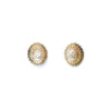 West & Co. Womens Gold Flower Concho Earrings