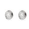 West & Co. Womens Silver Flower Concho Earrings