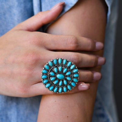 West & Co. Womens Turquoise Ring