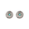 West & Co. Womens Flower Concho Studs Earrings Silver - E826