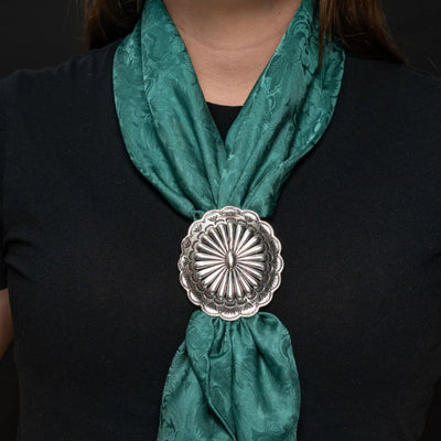 West & Co. Womens Silver Scarf Slide - SS001