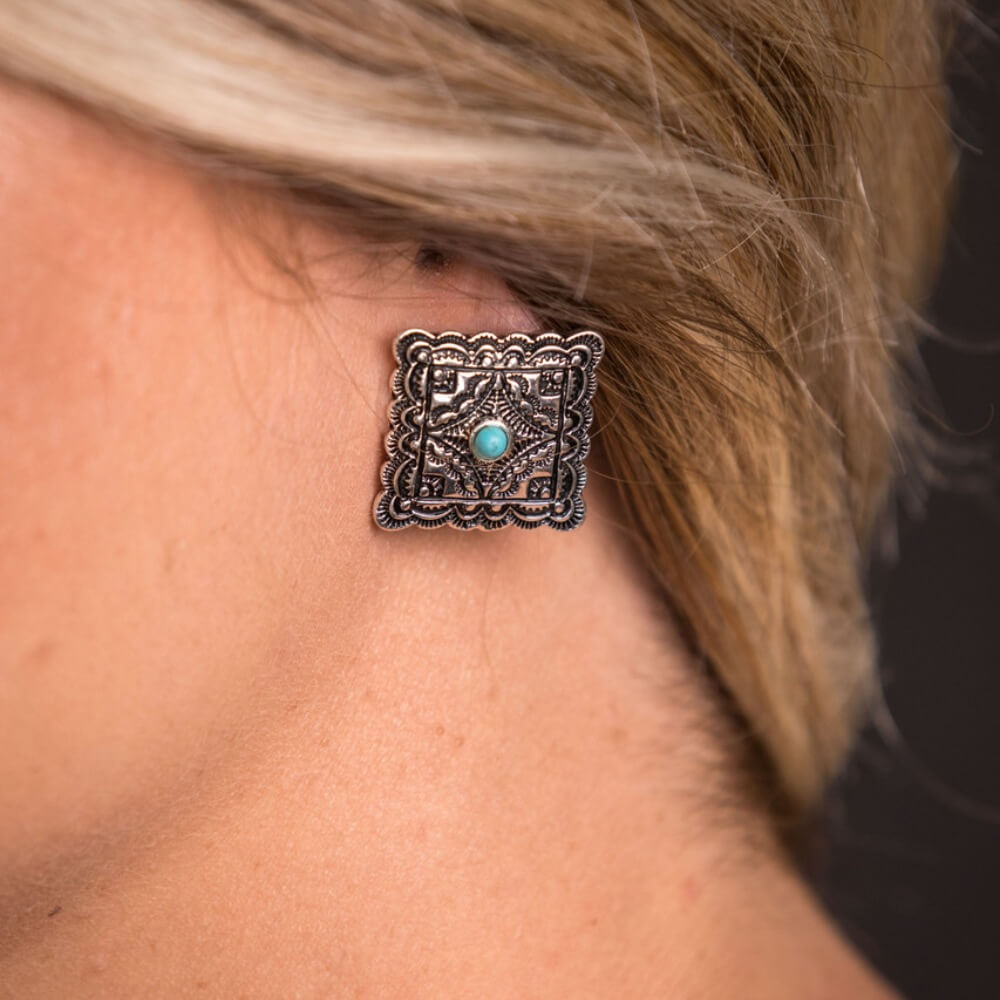 West & Co. Womens The Guymon Earrings Silver - E821