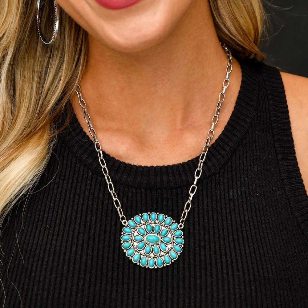 West & Co. Womens Turquoise Necklace - N1291