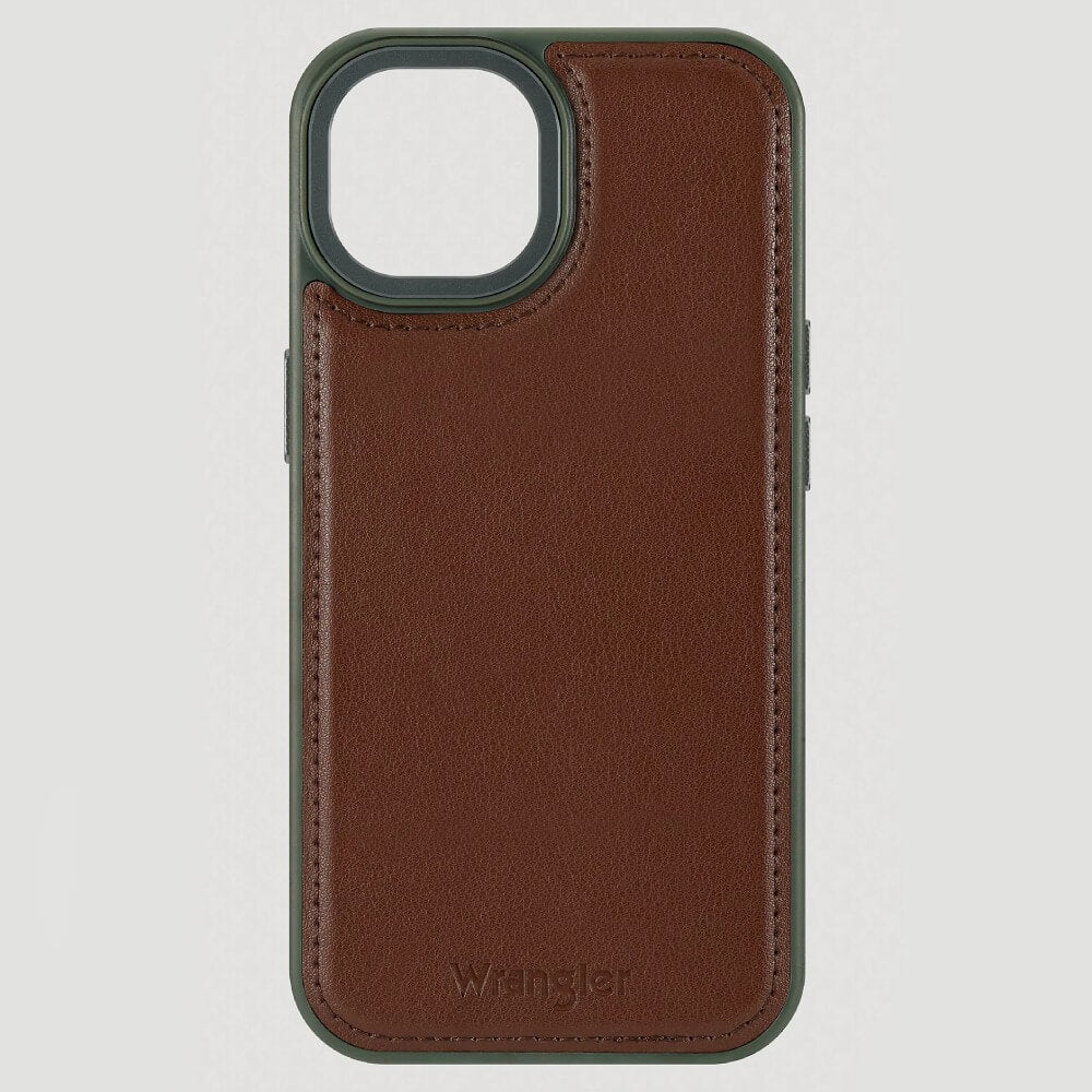 Wrangler Apple iPhone 15 Leather Case Brown - LW/3000LG15