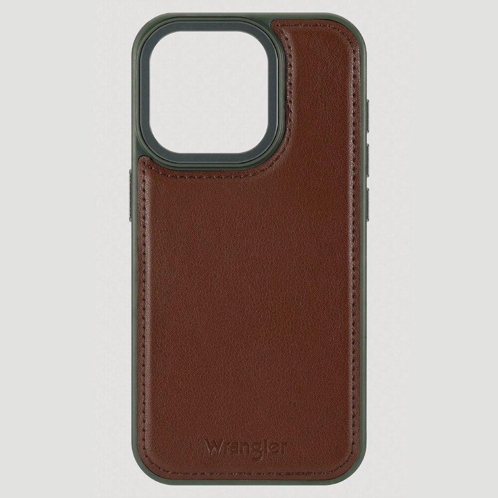 Wrangler Apple iPhone 15 Pro Leather Case Brown - LW/3000LG15PRO