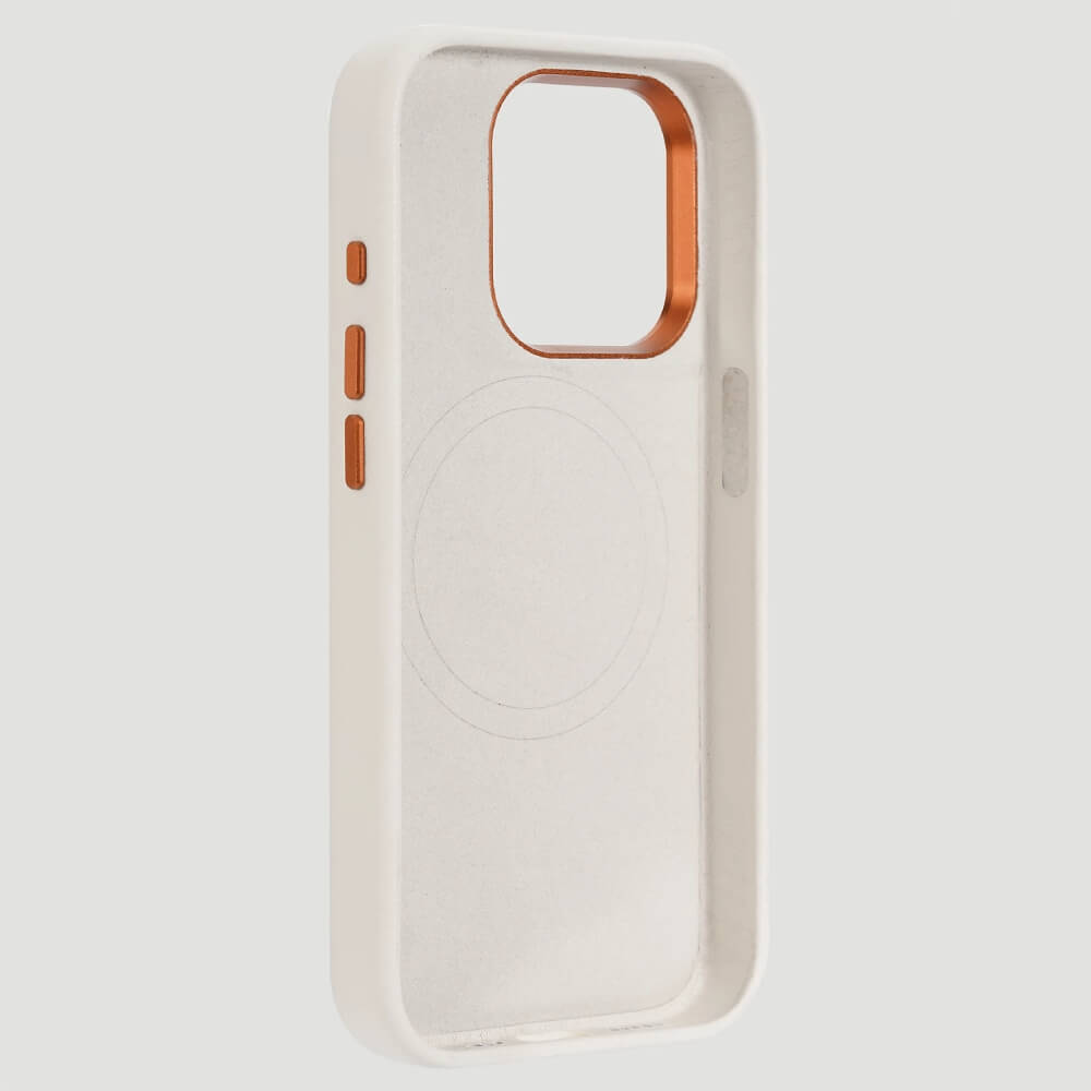 Wrangler Apple iPhone 15 Pro Leather Embroidery Case White - LW/3001WT15PRO