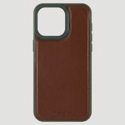 Wrangler Apple iPhone 15 Pro Max Leather Case Brown - LW/3000LG15PM