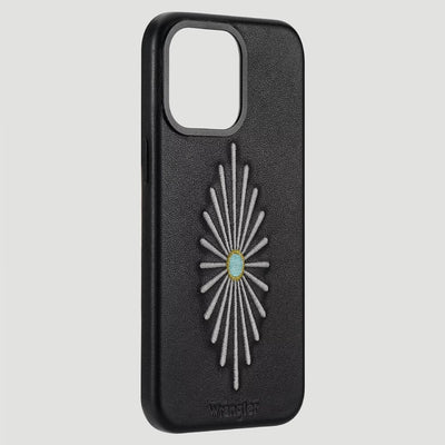 Wrangler Apple iPhone 15 Pro Max Leather Embroidery Case