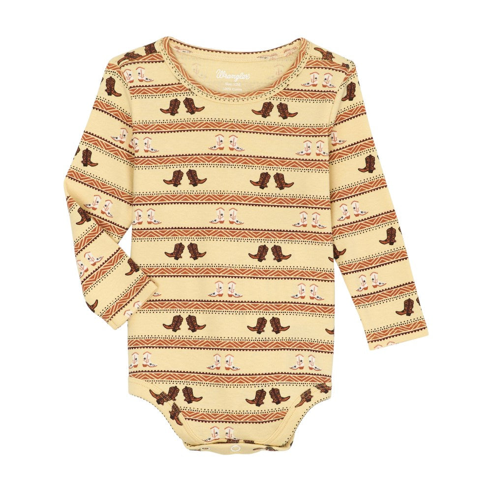 Wrangler Baby Boys Tan Bodysuit