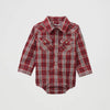 Wrangler Baby Boys Western Bodysuit Onesie Burgundy Plaid - 112369545