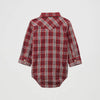 Wrangler Baby Boys Western Bodysuit Onesie Burgundy Plaid - 112369545