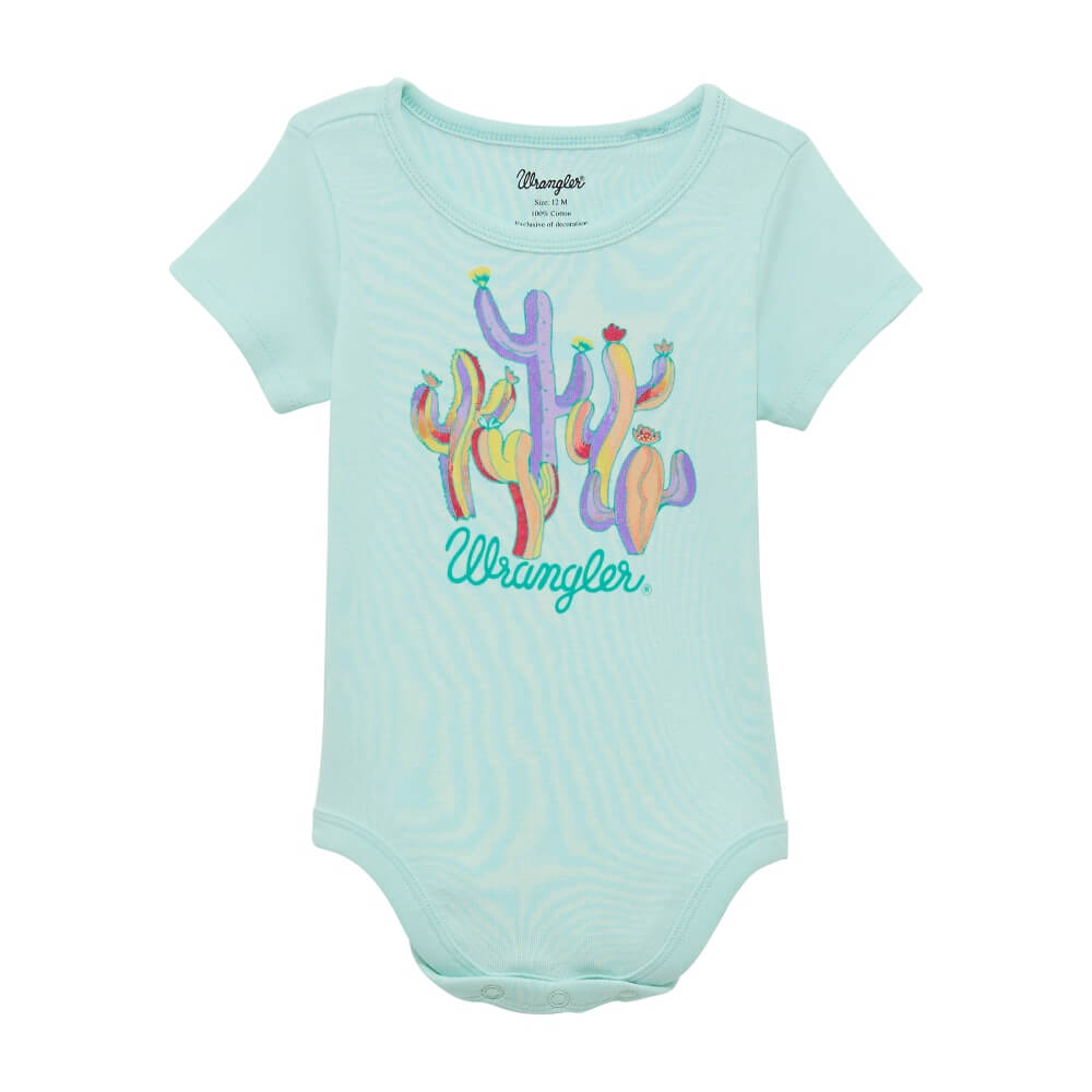 Wrangler Baby Girls Bodysuit Teal - 112364327