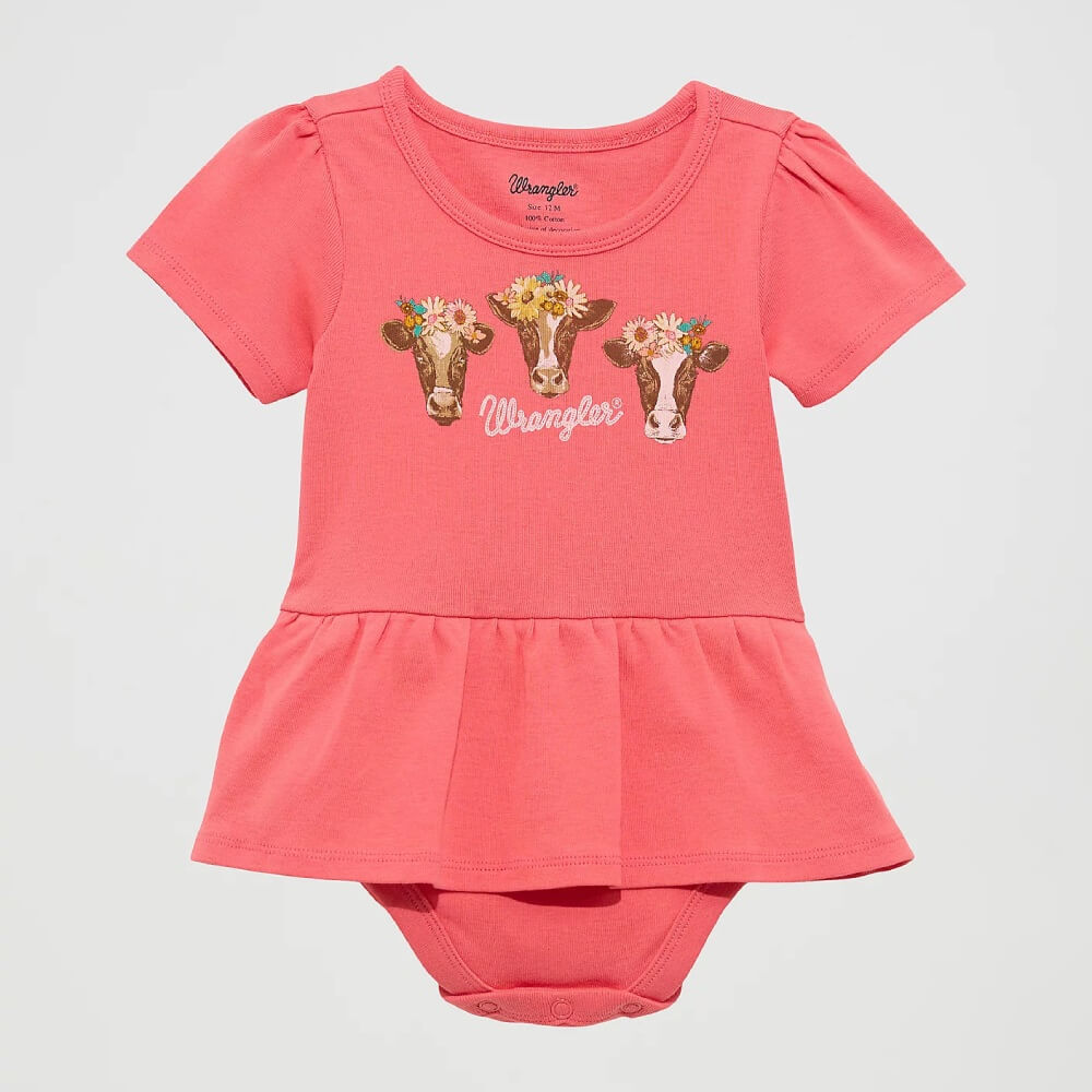Wrangler Baby Girl's Logo Skirted Bodysuit