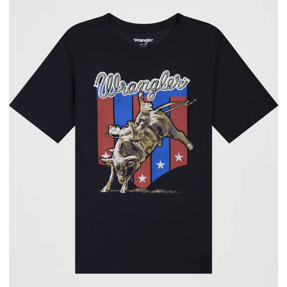 Wrangler Boys Americana Short Sleeve Graphic T-Shirt Black - 112379616