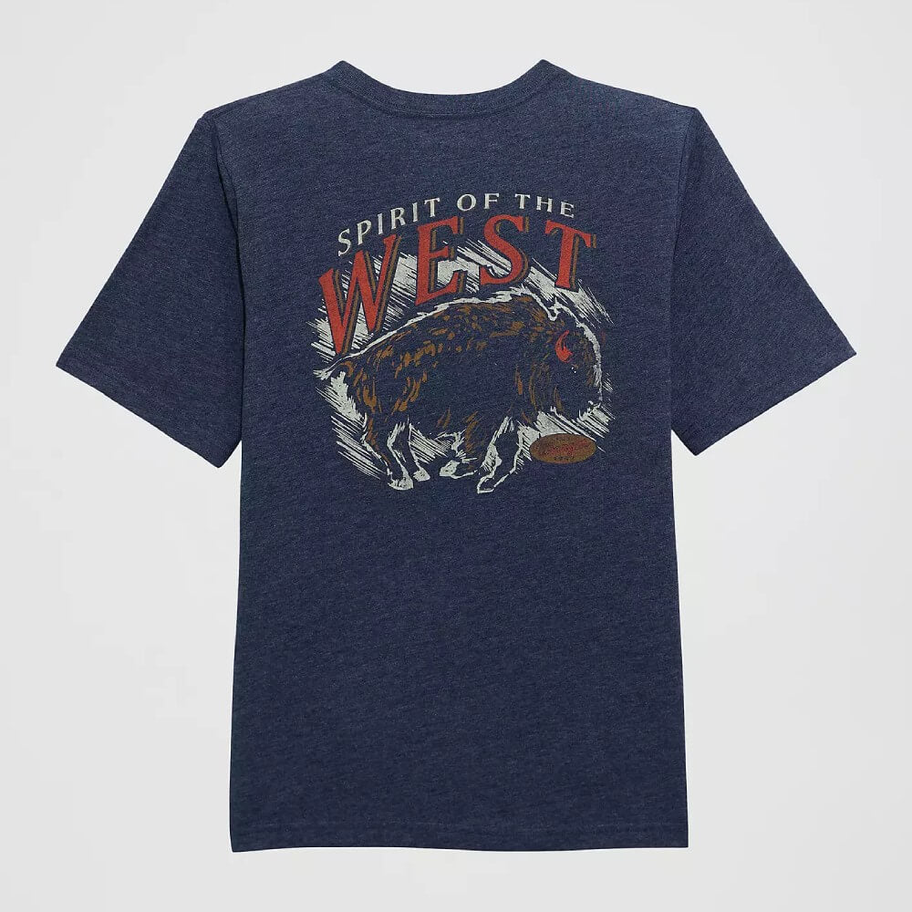 Wrangler Boys Back Rodeo Graphic T-Shirt Spirit Blue - 112372854