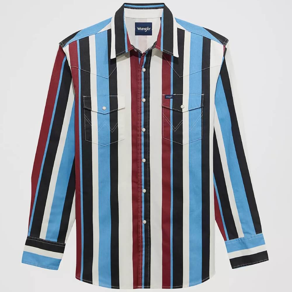 Wrangler Boys Brushpopper Western Snap Shirt - 112375804