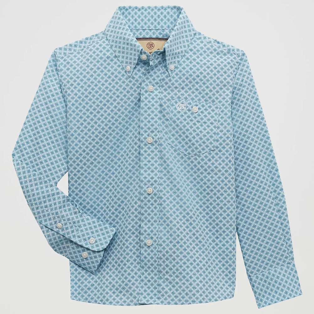 Wrangler Boys Classic Turquoise Shirt