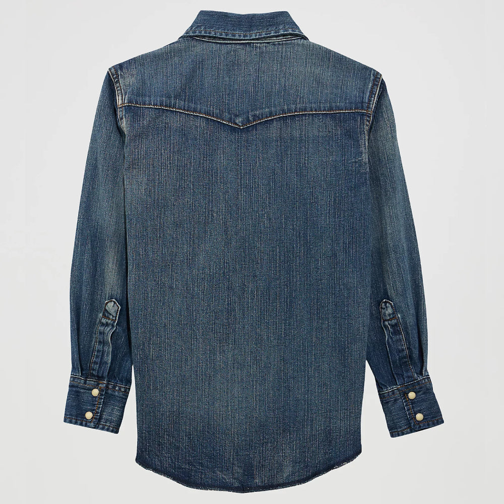 Wrangler Boys Cowboy Cut Long Sleeve Snap Shirt - 10BS1039W