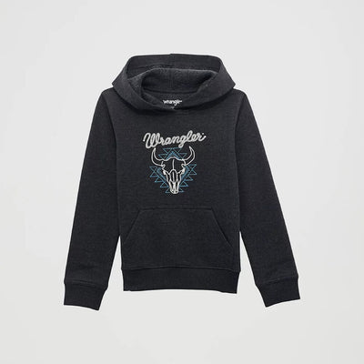 Wrangler Boys Front Animal Logo Pullover Hoodie Jet Black - 112368750