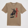Wrangler Boys Logo Front Graphic T-Shirt Cowboy Tan - 112372810