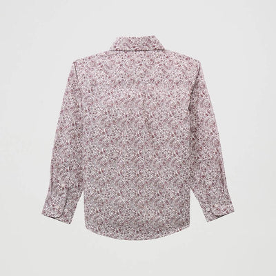 Wrangler Boys Button-Down Print Shirt Burgundy Paisley - 112369451