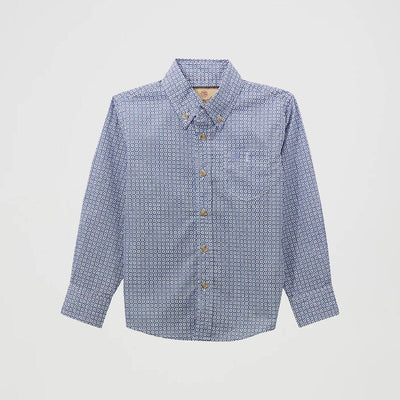 Wrangler Boys Classic Button-Down Print Shirt