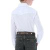 Wrangler Boys Long Sleeve Western Pearl Snap Shirt White - 204WHSL