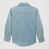 Wrangler Boys Long Sleeve Western Cowboy Cut Pearl Snap Shirt Denim - BW1251B