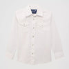 Wrangler Boys Long Sleeve Western Pearl Snap Shirt White - 204WHSL