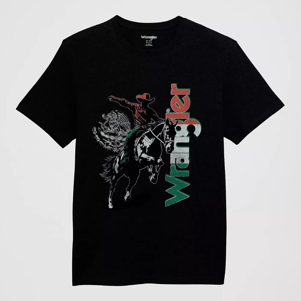 Wrangler Boys Mexico Flag Logo T-Shirt Jet Black - 112372977
