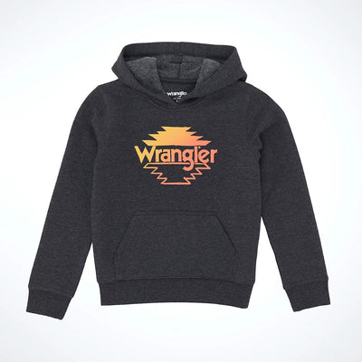 Wrangler Boys Multicolor Logo Pullover Hoodie Jet Black - 112365739