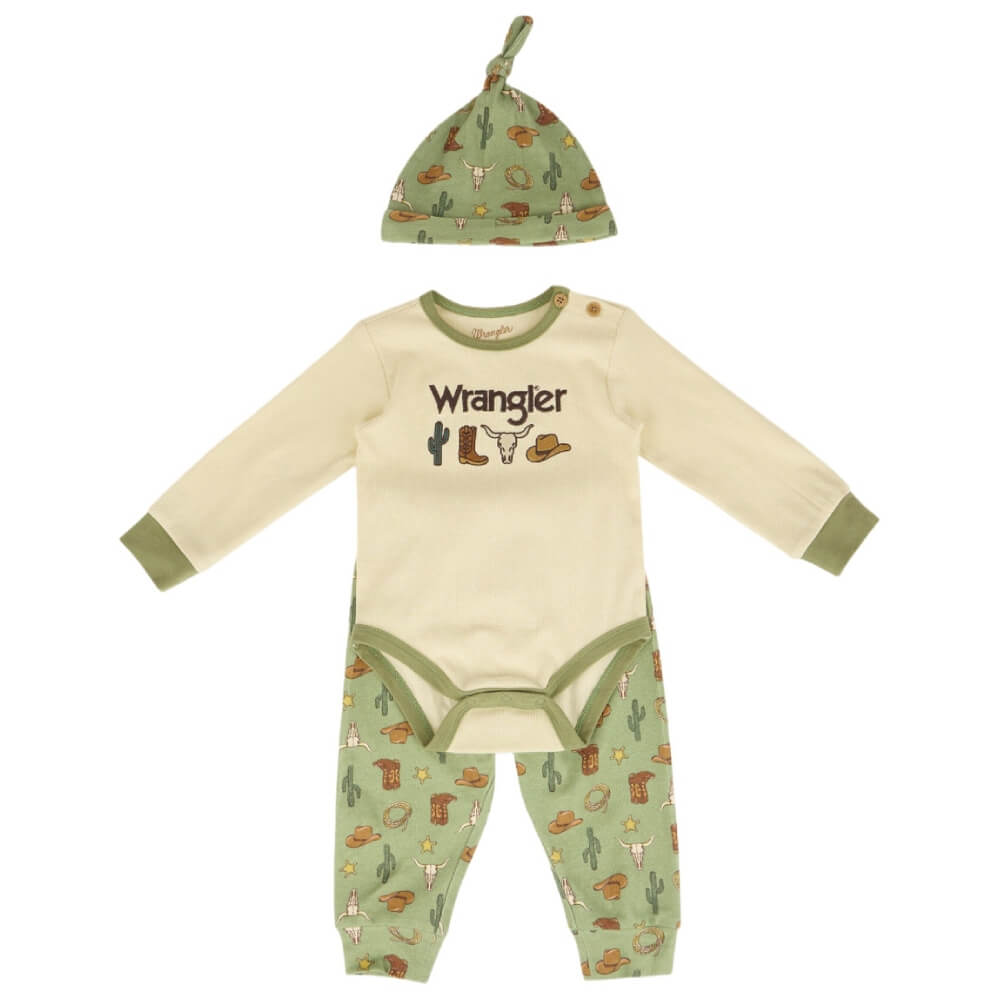 Wrangler Boys Ranch Rider Jogger Set Sage - HW2100104