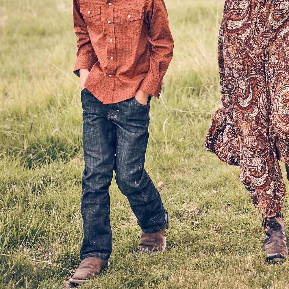 Wrangler Boys Retro Slim Boot Jeans Dax (Sizes: 8-18) - 112336146