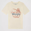 Wrangler Boys Ropin W Graphic T-Shirt Antique White Heather - 112379620