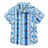 Wrangler Boys Short Sleeve Aztec Print Shirt Blue - 112378883