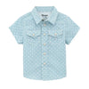 Wrangler Boys Short Sleeve Shirt Blue - 112378880