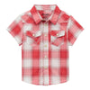 Wrangler Boys Short Sleeve Shirt Red - 112378881